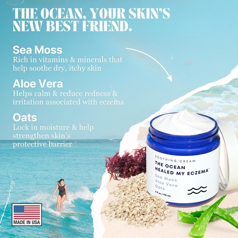 OceanBarrier Cream for Kids. Nonsteroid Solution Created By Harvard MDs.The Ocean Heals. The Barrier Seals
