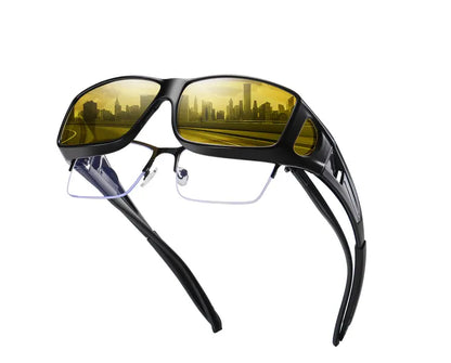 Elouria™ Night Driving Glasses – Anti-Glare Polarized HD Fit Over Glasses