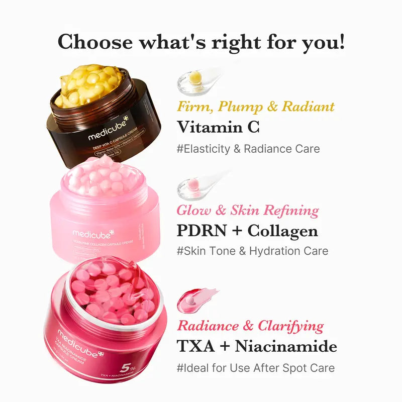 Mix & Match Boba Cream Set | South Korea Viral Capsule Creams for Uneven Skin Tone, Glow Hydration, Korean Skincare, K-beauty