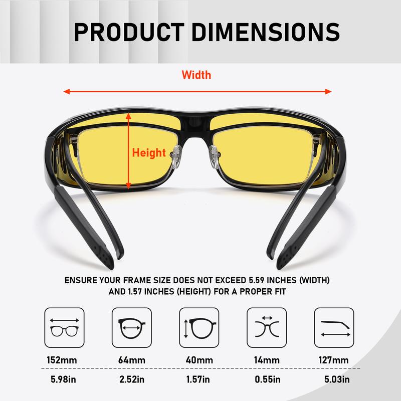 Elouria™ Night Driving Glasses – Anti-Glare Polarized HD Fit Over Glasses